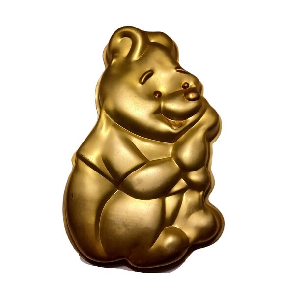 1970s Wilton Disney Winnie The Pooh 515-401 Gold Cake Pan Mold - Picture 1 of 7